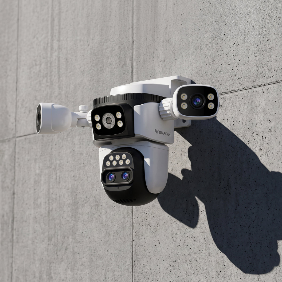 CS621ZS | 12MP Four-Lens WiFi Security Camera - 3 Screens Matrix View