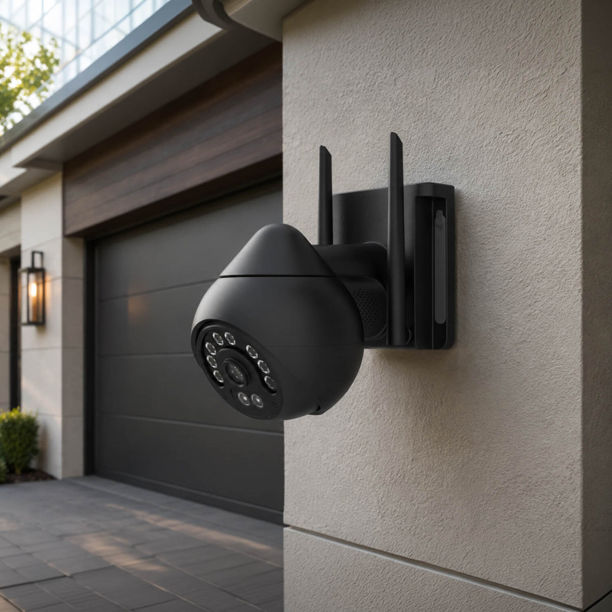 CS69Q | 4MP WiFi PTZ Camera - Full Black Design, Red&Blue Lights & Full-Color Night Vision
