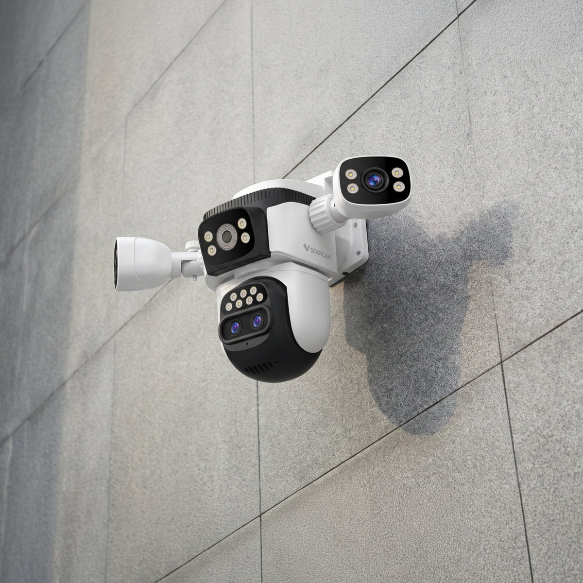 CS621ZS | 12MP Four-Lens WiFi Security Camera - 3 Screens Matrix View
