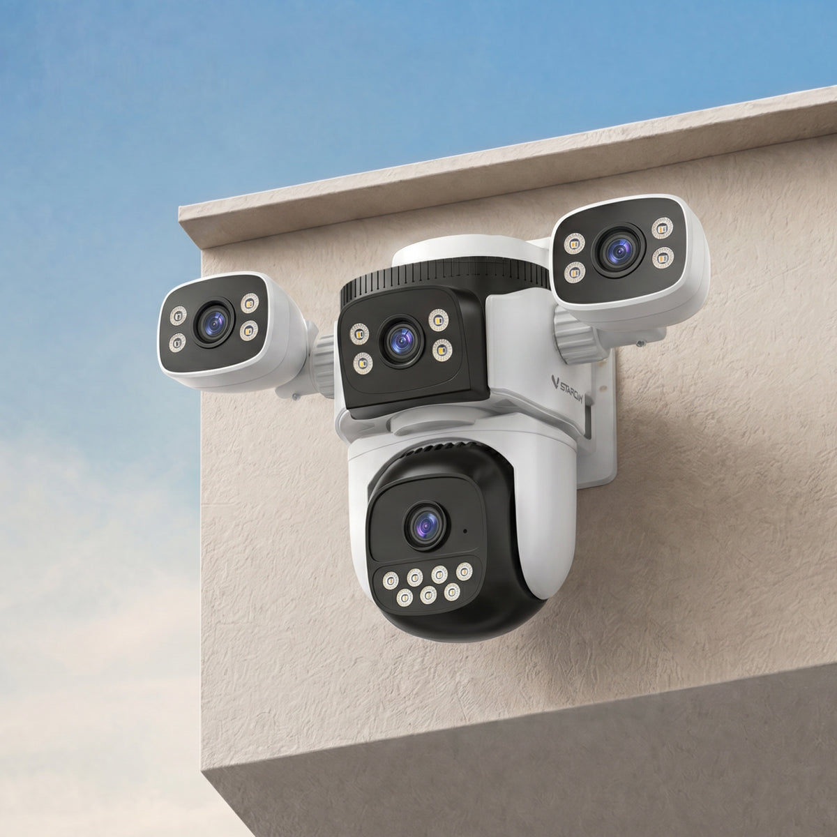 CS621FR | 4MP Four-Lens Security Camera - 360° Panoramic Coverage