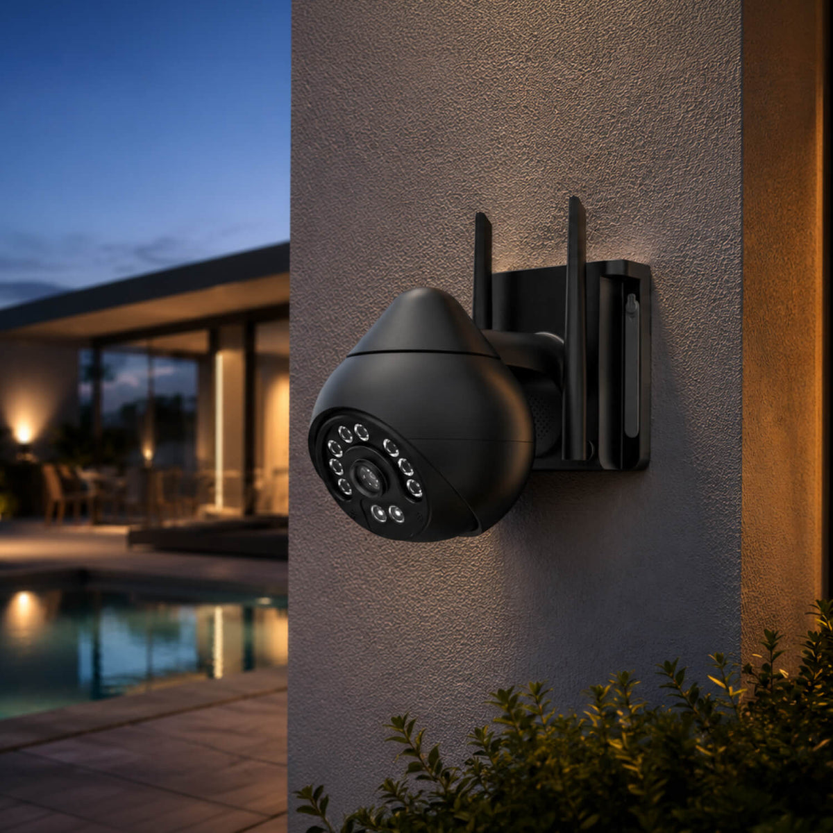 CS69Q | 4MP WiFi PTZ Camera - Full Black Design, Red&Blue Lights & Full-Color Night Vision