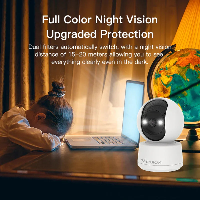 C994 | 5MP Dual-Band WiFi PT Camera - DIY Voice Alarm & Color Night Vision - Vstarcam