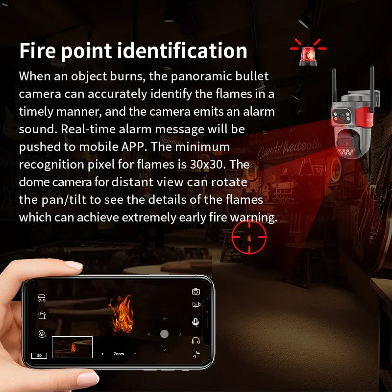 AF621DR | 4G Dual-Lens Outdoor Camera - AI Fire Detection & Auto Tracking - Vstarcam