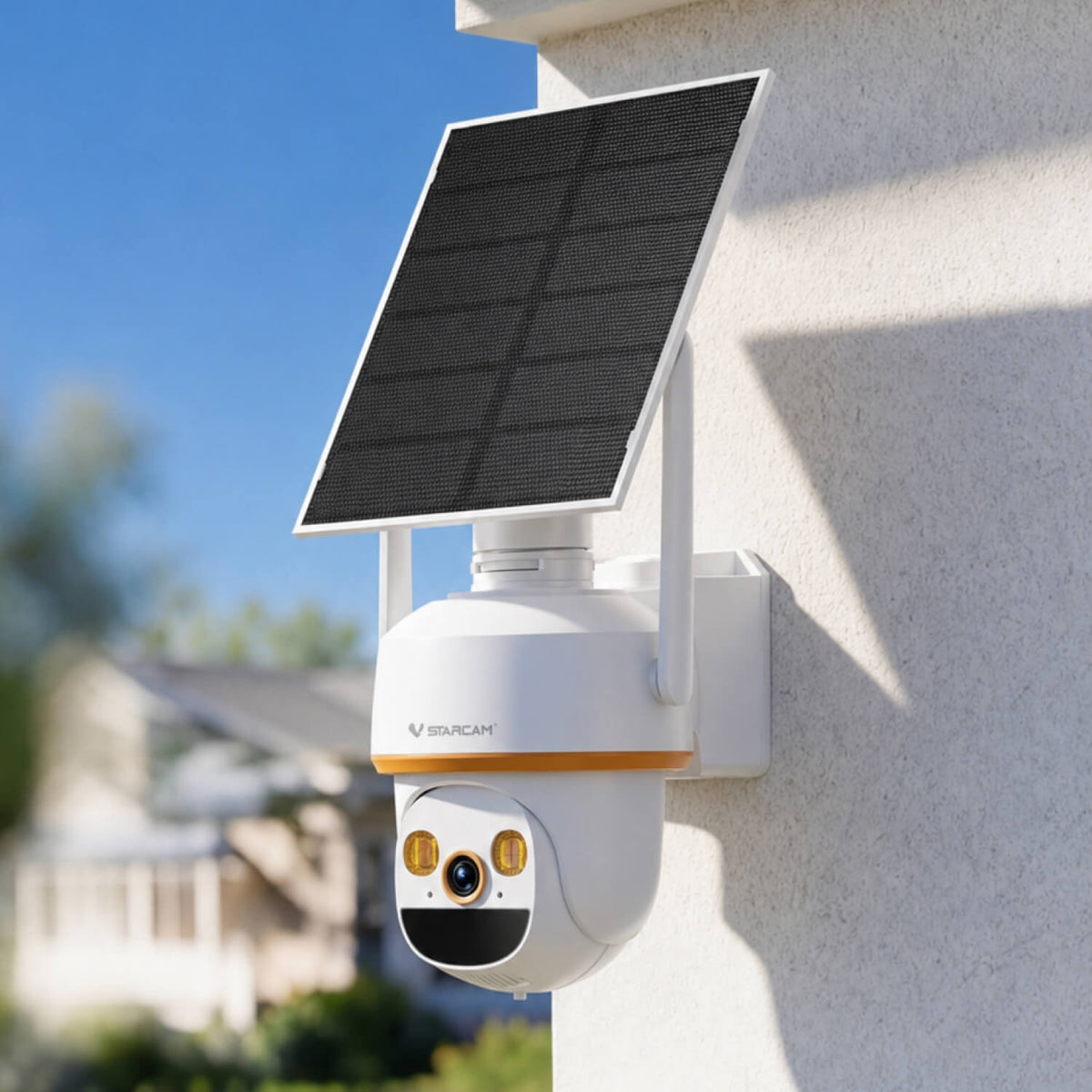 E30-4 | 4MP Multi-Lens PTZ Camera - Wire-Free Solar Power, Auto Zoom & 360° View