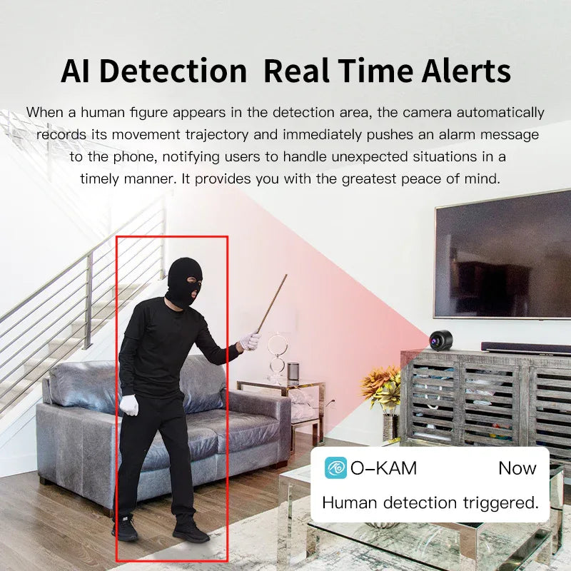 CB76 | 720P WiFi Mini Camera - Magnetic Mount, AI Detection & Bluetooth Setup - Vstarcam