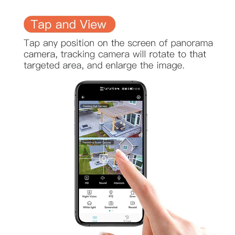 C661DR | Dual-Lens PTZ WiFi Camera - 360° Panorama & Auto Tracking Linkage - Vstarcam