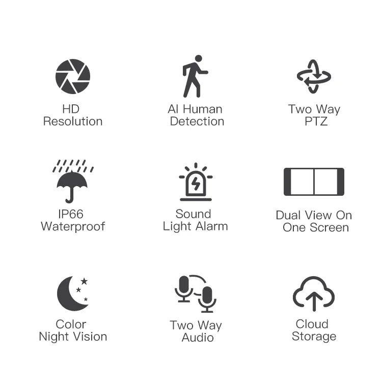 C661DR | Dual-Lens PTZ WiFi Camera - 360° Panorama & Auto Tracking Linkage - Vstarcam