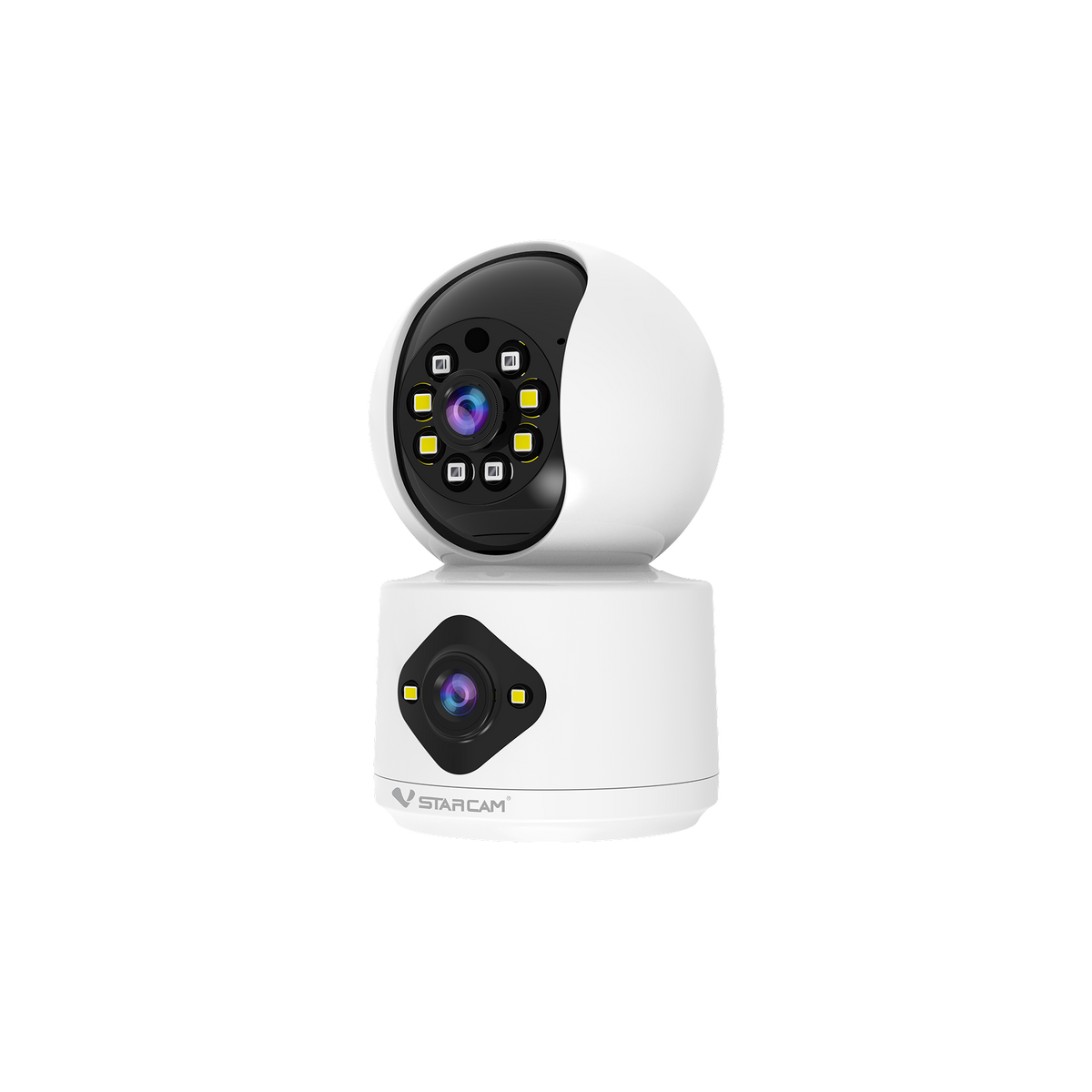 C992DR | Dual Lens WiFi Camera - Split-Screen View, PTZ Tracking & One-Touch Call