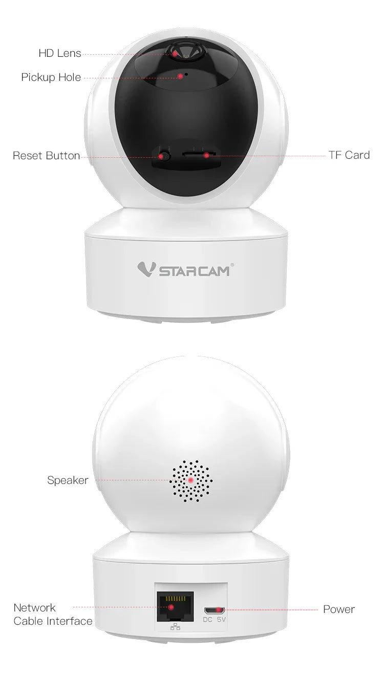 CS49Q | 4MP Dual-Band WiFi Indoor PT Camera - H.264+ Smart Monitor - Vstarcam