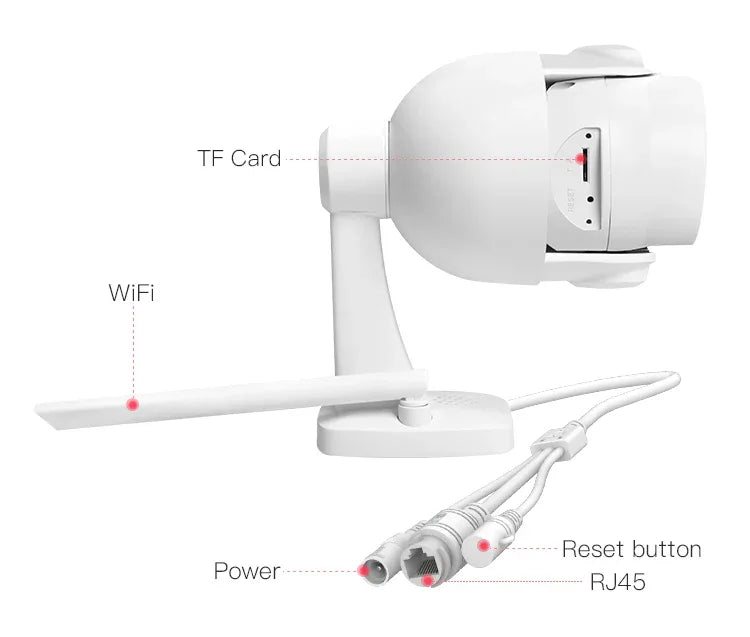 CS65Q-X5 | 4MP PTZ Camera - 5X Optical Zoom, Auto Tracking & Sound/Light Alarm - Vstarcam