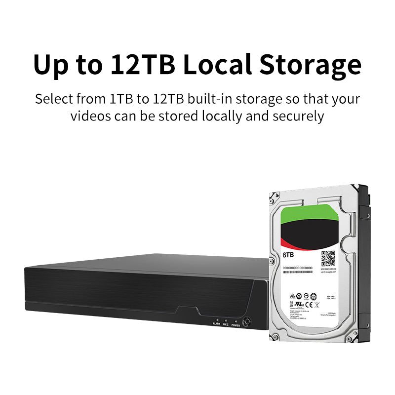 NVR3208L/NVR3216L | 8/16CH ONVIF NVR for 8MP Cameras - H.265+ 12TB HDD & HDMI/VGA Output