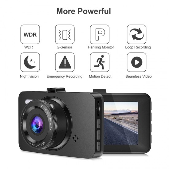 VStarcam F1-D Drive Recorder 1080P On-Dash WDR Car Camera VStarcam F1-D Drive Recorder 1080P On-Dash WDR Car Camera