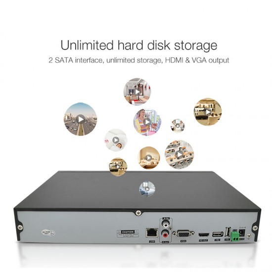 VStarcam N8216 16CH NVR Audio output HD Video Recorder VStarcam N8216 16CH NVR Audio output HD Video Recorder