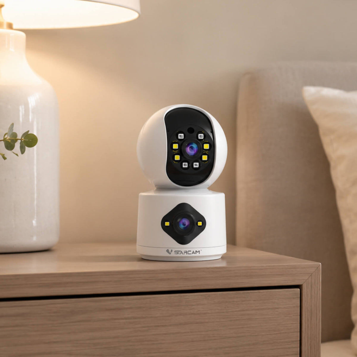 C992DR | Dual Lens WiFi Camera - Split-Screen View, PTZ Tracking & One-Touch Call