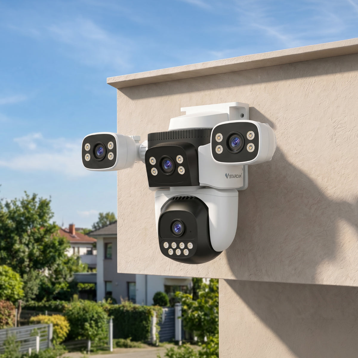 CS621FR | 4MP Four-Lens Security Camera - 360° Panoramic Coverage