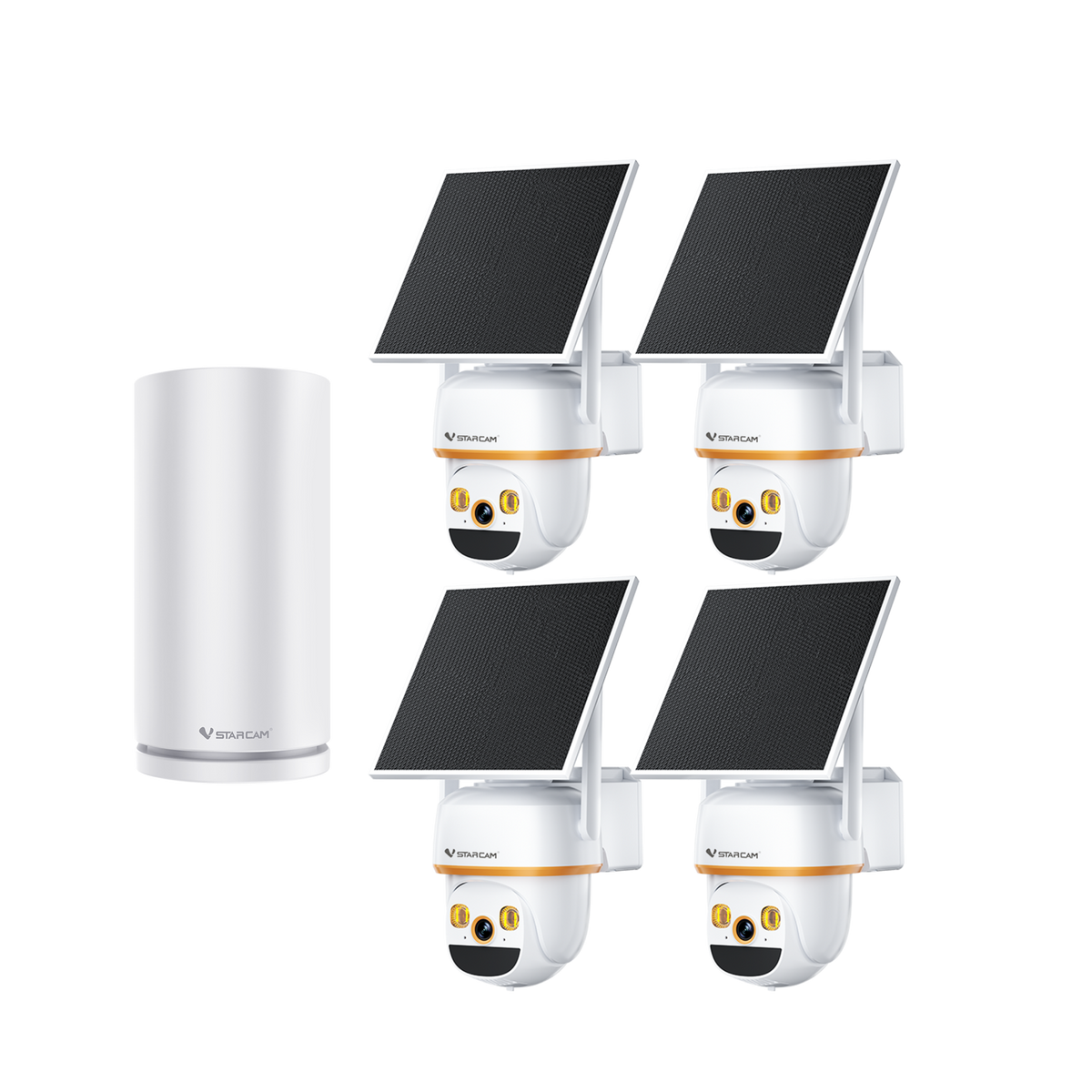 E30-4 | 4MP Multi-Lens PTZ Camera - Wire-Free Solar Power, Auto Zoom & 360° View