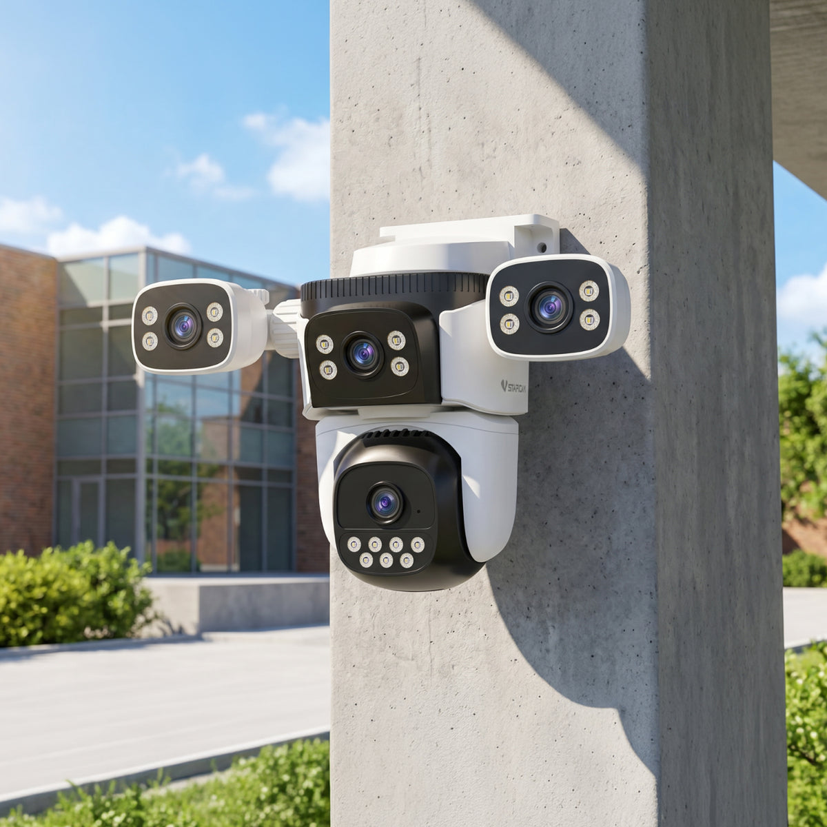 CS621FR | 4MP Four-Lens Security Camera - 360° Panoramic Coverage