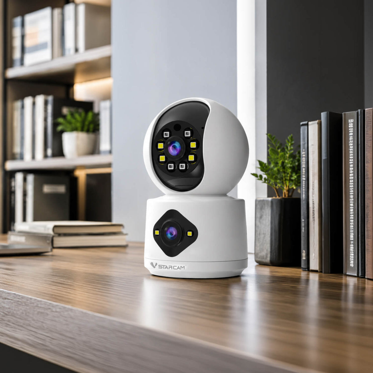 C992DR | Dual Lens WiFi Camera - Split-Screen View, PTZ Tracking & One-Touch Call