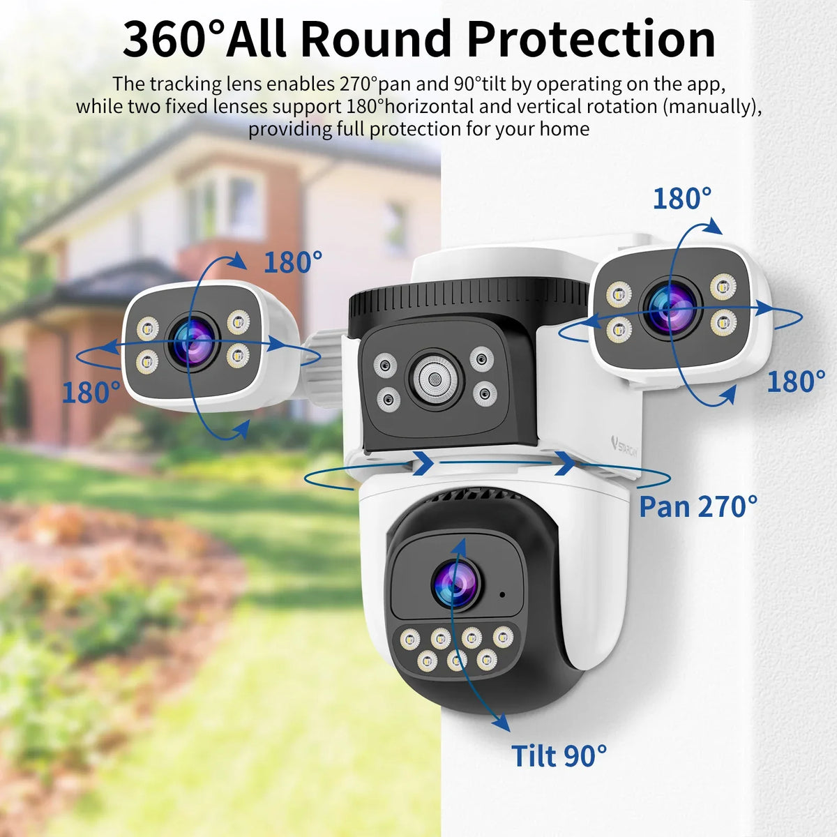 CS621SR | 6MP WiFi - 3-Lens Panoramic & PTZ Outdoor Camera - Vstarcam