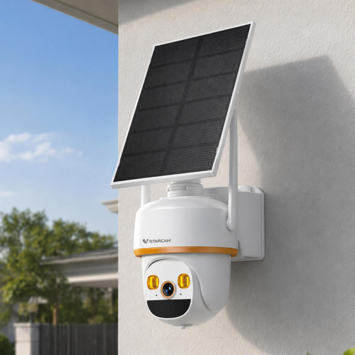 E30-4 | 4MP Multi-Lens PTZ Camera - Wire-Free Solar Power, Auto Zoom & 360° View