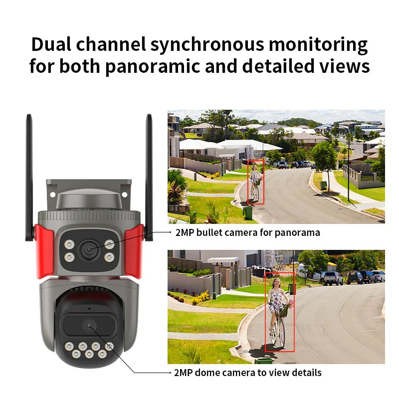AF621DR | 4G Dual-Lens Outdoor Camera - AI Fire Detection & Auto Tracking - Vstarcam