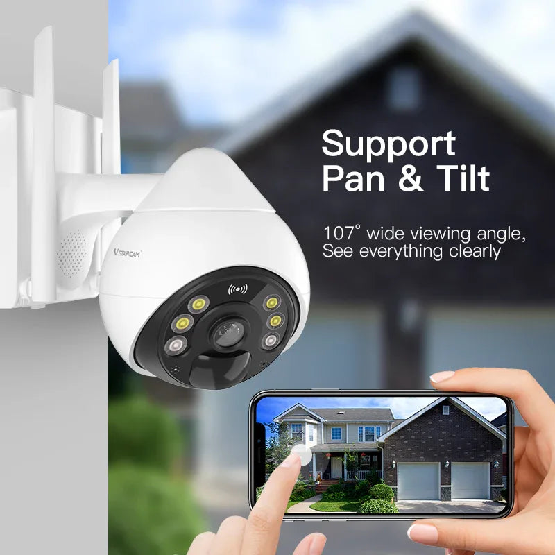 BG69-TZ | 3MP 4G LTE Solar Security Camera - Replaceable Battery & PTZ - Vstarcam