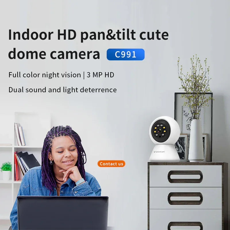 C991 | 3MP Indoor Pan & Tilt WiFi Camera - IR-Cut Night Vision - Vstarcam