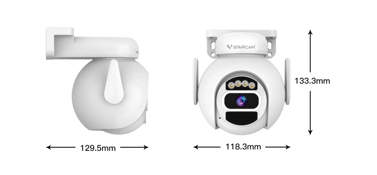 CB65-TZ | 3MP WiFi Solar Battery Camera - 6000mAh Outdoor PTZ - Vstarcam