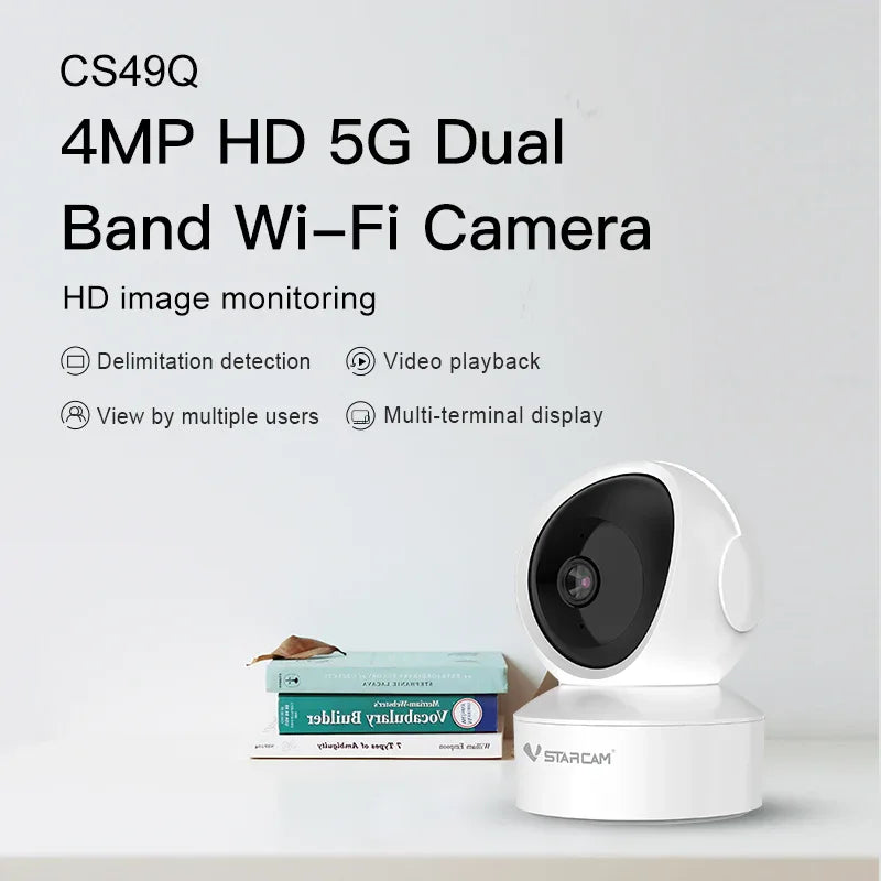 CS49Q | 4MP Dual-Band WiFi Indoor PT Camera - H.264+ Smart Monitor - Vstarcam