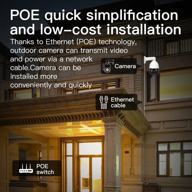 CS630Q-X30P | 4MP PoE PTZ Outdoor Camera - 30X Optical Zoom & 200M Night Vision - Vstarcam