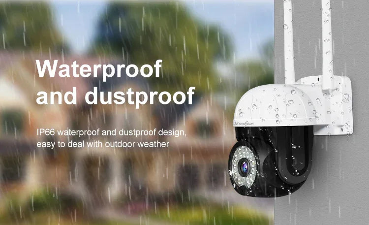 CS662 | 1080P WiFi PTZ Camera - Dual Night Vision & Red Blue Lights Alarm - Vstarcam