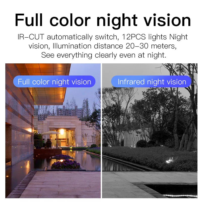 CS665Q | 4MP Dual-Band WiFi PTZ Camera - Red & Blue Light Alarm - Vstarcam
