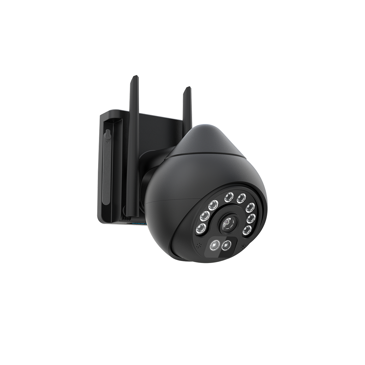 CS69Q | 4MP WiFi PTZ Camera - Full Black Design, Red&Blue Lights & Full-Color Night Vision