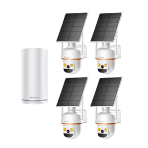 E30-4 | 4MP Multi-Lens PTZ Camera - Wire-Free Solar Power, Auto Zoom & 360° View