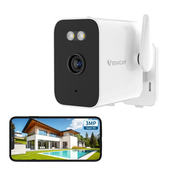 CS5 | 3MP Battery Powered Security Camera - Wire-Free with Night Vision - Vstarcam
