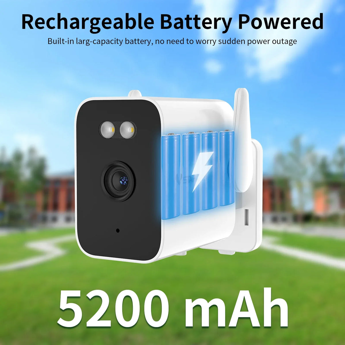 CS5 | 3MP Battery Powered Security Camera - Wire-Free with Night Vision - Vstarcam