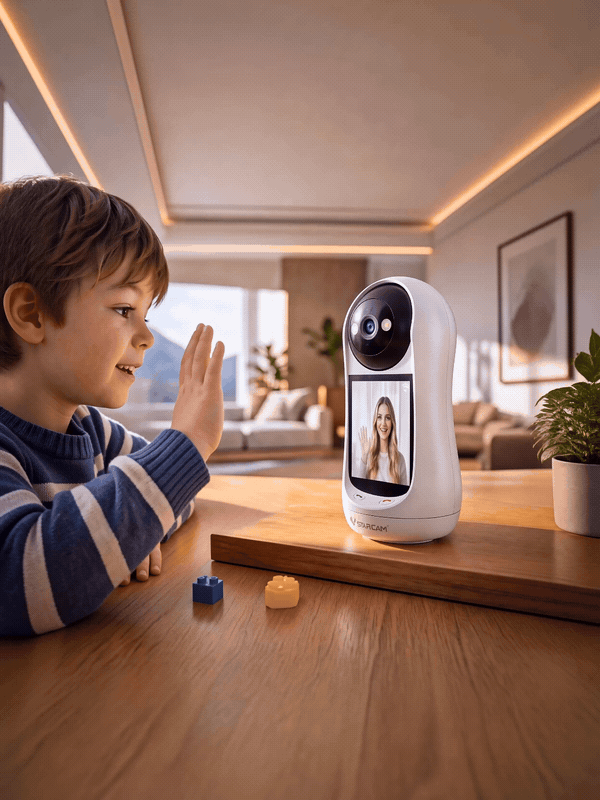 CV332 | 2MP Smart Indoor Camera - 2.8" Screen & One-Touch Video Call