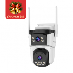 【Christmas Deals】CS621ZR Three Lens Dual Views Waterproof Zoom Security Camera