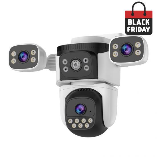 CS621SR Three-Lens WiFi Security Camera 3Views-in-1Screen