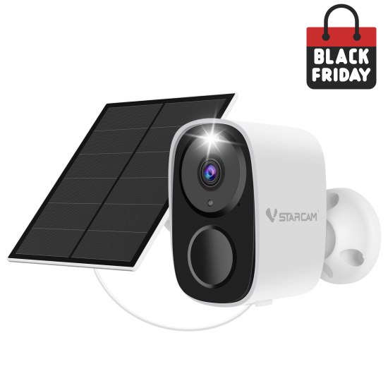 【BlackFridaySale】CB54 Security Camera with Solar Panel, 5000mAh Battery, Free Cloud