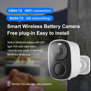 【【Christmas Deals】】CB54 Security Camera with Solar Panel, 5000mAh Battery, Free Cloud