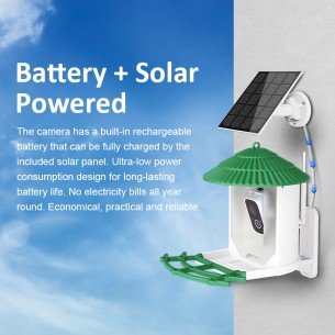 Smart Bird Feeder Camera with Environment Friendly Solar Powered CB55P