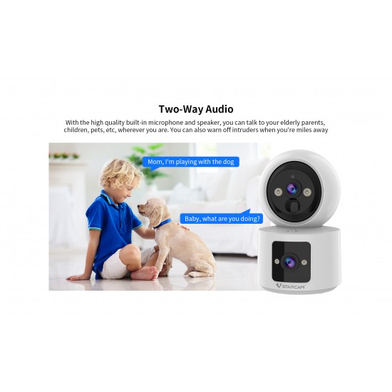 CB90DR 3MP HD Dual Lens WiFi Camera with Call Button,