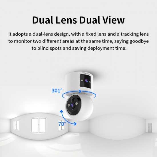 CB90DR 3MP HD Dual Lens WiFi Camera with Call Button,