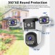 CS621SR Three-Lens WiFi Security Camera 3Views-in-1Screen