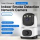 【NewYearDeal】CS995M Indoor Smoke Detection Network Camera for Home Careness