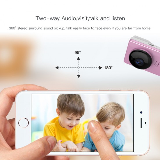 C60S Pink WiFi Mini Camera Panoramic Camera C60S Pink WiFi Mini Camera Panoramic Camera