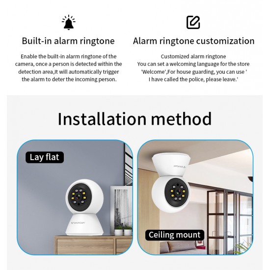 C991  Indoor  3MP HD Pan&Tilt Cut Dome Camera