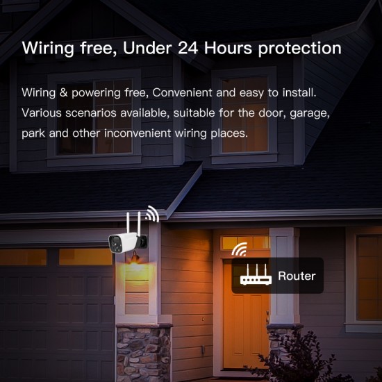 【Free 3 days Cloud service 】 CB11 Smart Outdoor WIFI Battery Camera 【Free 3 days Cloud service 】 CB11 Smart Outdoor WIFI Battery Camera