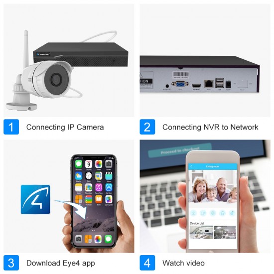 NVR N8209 & 4PCS C17S 1080P Camera NVR Kits NVR N8209 & 4PCS C17S 1080P Camera NVR Kits